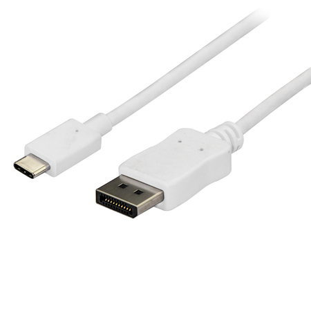 STARTECH.COM 6ft USB-C to DisplayPort Cable - USB C to DP Adapter - White CDP2DPMM6W